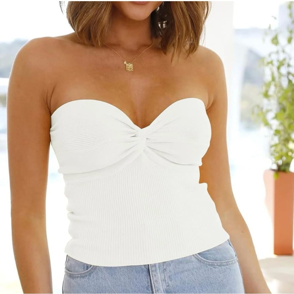 Amazon Strapless Twist Top